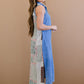 ODDI Amazingly Artistic Patchwork Print Chambray Dress -
