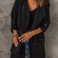 Drawstring Hooded Longline Jacket -