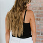 White Birch Laced-Up Luxe Ribbed Bodysuit -