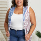 Vocal Mesa Point Printed Sleeveless Cardigan -