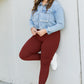 Andree by Unit Full Size Pearl Trim Cropped Denim Jacket -