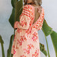 Floral Tassel Tie Drawstring Waist Dress -