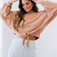 Hailey & Co All Tied Up Ribbed Top -