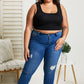 YMI Jeanswear Irene Frayed Cropped Jeans -