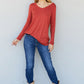 Rae Mode Over the Moon Full Size V-Neck Long-Sleeve Top -
