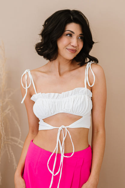 HYFVE Breakaway Cutout Crop Top - Off White / S