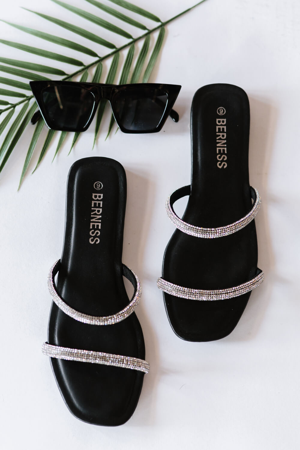 Berness Diamond in the Rough Rhinestone Slides -