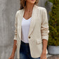 Lapel Collar Button Pocket Blazer -