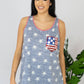 e. Luna Star Spangled Printed Sequin Pocket Tank -