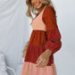 Color Block Square Neck Tiered Dress -