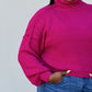 Zenana First Snow Ribbed Turtleneck Sweater -