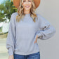 Sew In Love Full Size Openwork Rib-Knit Sweater -