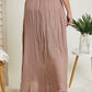 Sweet Lovely by Jen Leaps and Bounds Slit Maxi Skirt in Mocha -