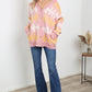 Petal Dew Argyle Button Front Dropped Shoulder Cardigan -