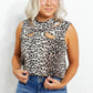 BiBi Let's Party Leopard Print Open Neck Tank -