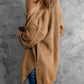 Openwork Rib-Knit Slit Cardigan -
