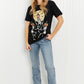 Lotus Fashion Halloween Dancing Skeletons Short Sleeve Tee Shirt -