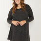 White Birch Photo Op Full Size Metallic Dress with Built-In Shorts -