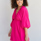 GeeGee Glamour Girl Balloon Sleeve Mini Dress -