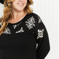 Acting Pro Finding Fall Full Size Geometric Yoke Long Sleeve Top -