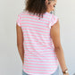 Sew In Love Illuminate the Way Striped Tee in Neon Pink -
