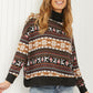 CY Fashion Reindeer Retreat Full Size Fair Isle Christmas Sweater -