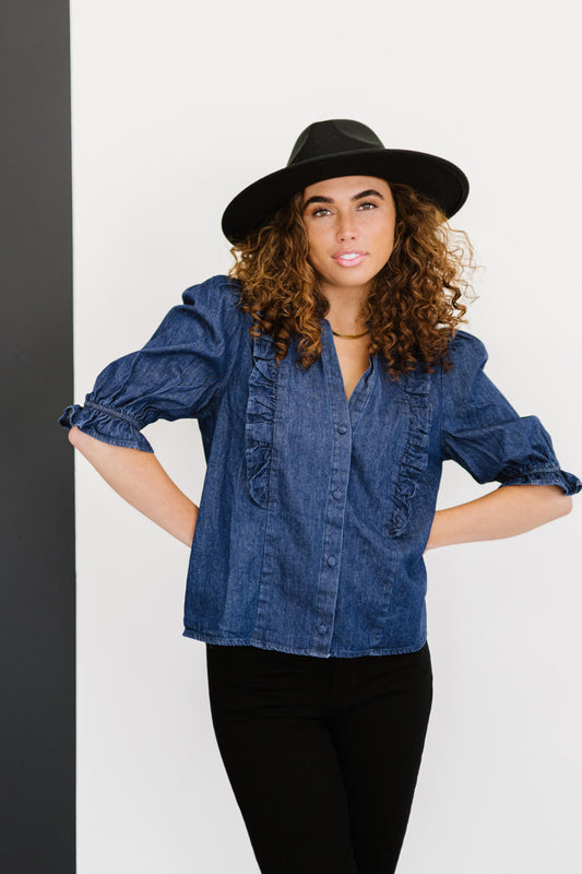 Sweet Generis Be True Denim Top -