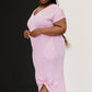 P & Rose Plot Twist T-Shirt Dress with Pockets in Rose -