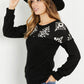 Acting Pro Finding Fall Full Size Geometric Yoke Long Sleeve Top -