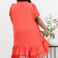Davi & Dani Fly with Me Full Size Button Down Ruffle Dress -