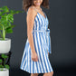 Davi & Dani Never Let Go Striped Sleeveless Dress -
