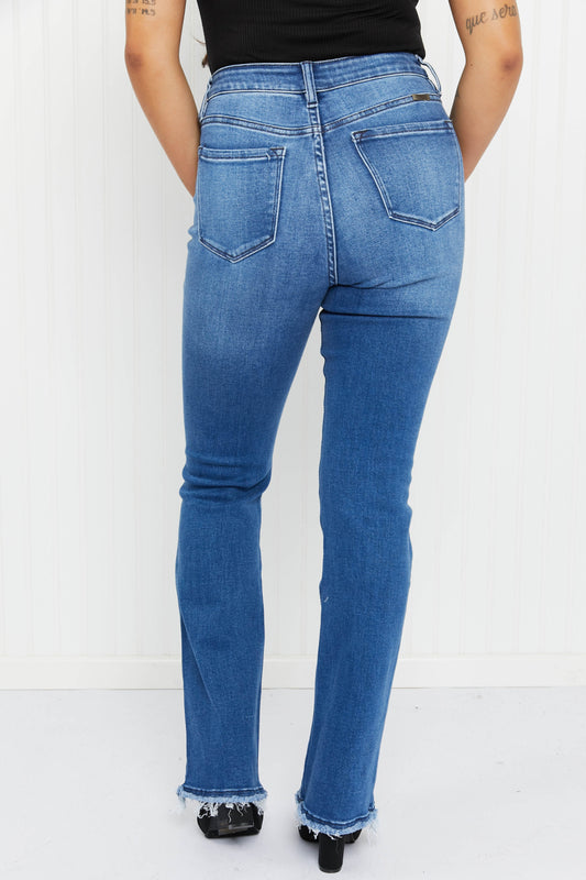 Kancan Molly High Rise Button Fly Bootcut Jeans -