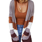 Colorblock V-Neck Pocket Cardigan -