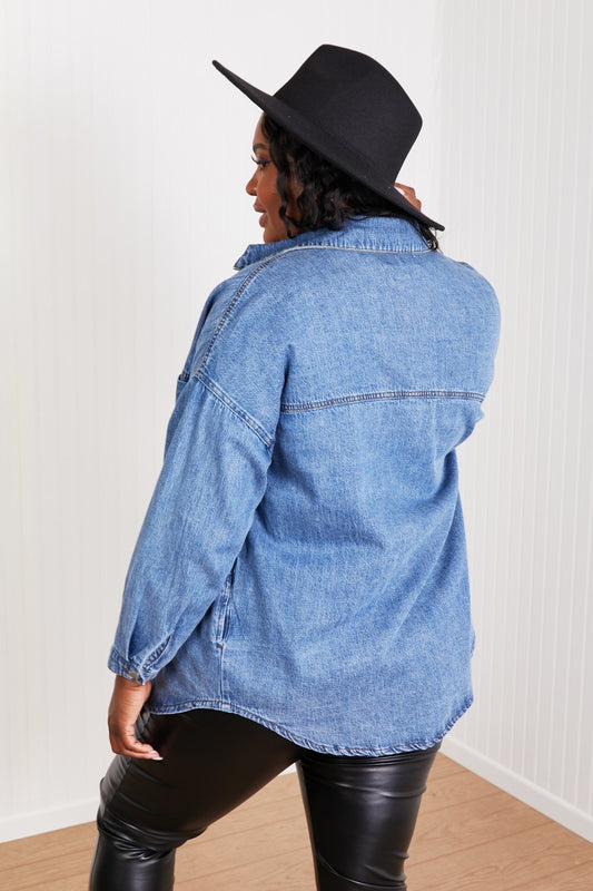 RISEN Jessica Denim Shacket -