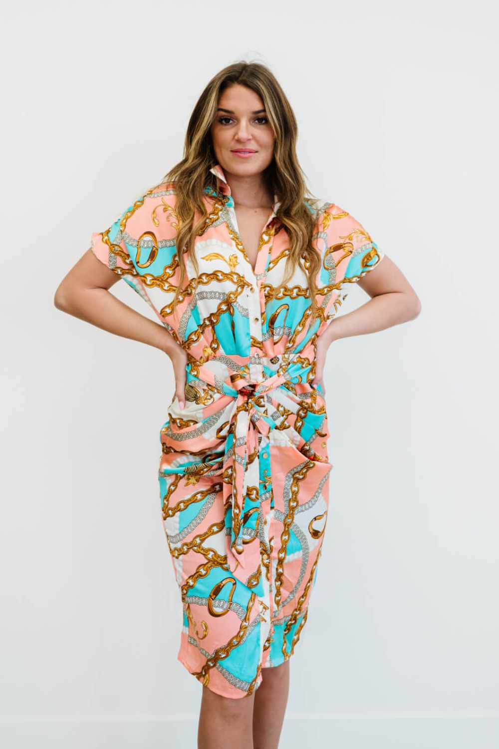 Miss Avenue Never Looked Better Scarf Print Dress -