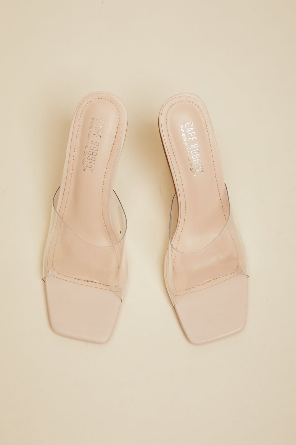 Cape Robbin Clear View Slide-On Heels -