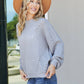 Sew In Love Full Size Openwork Rib-Knit Sweater -