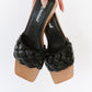 WeeBoo Authentic Self Square Toe Woven Heeled Slides -