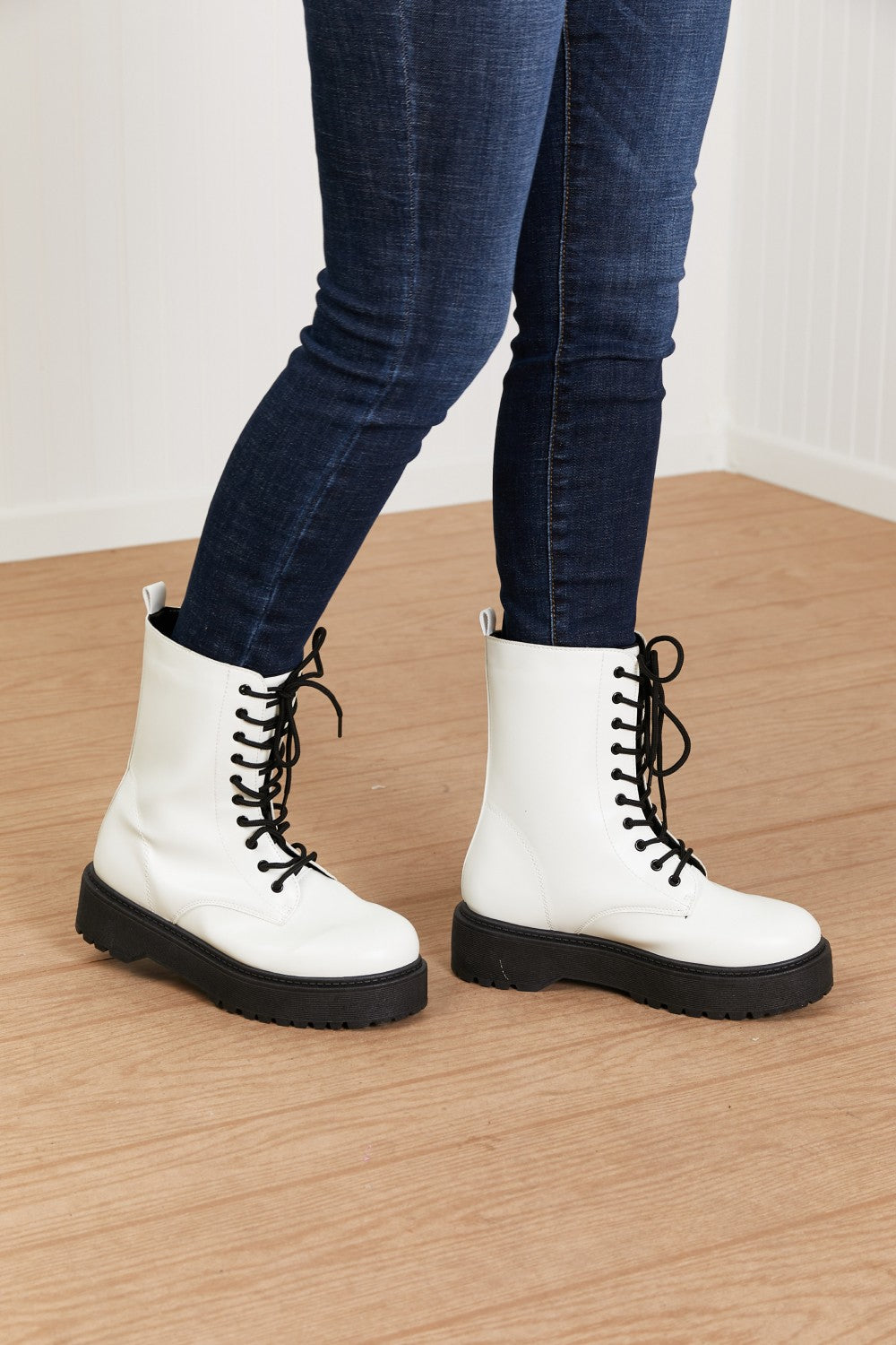 WeeBoo Big Steps Platform Combat Boots -