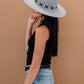 Fame X-Stitch Flat Brim Fedora Hat -