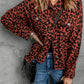 Leopard Print Raw Hem Jacket -