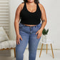 White Birch Sense of It All Cropped V-Neck Tank Top -