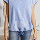 Sew In Love See You Around Acid Wash Pocket Tee in Denim -