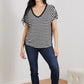 Sew In Love Everyday Essentials Striped V-Neck Tee -