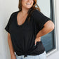 Sew In Love Let's Meet Up Polka Dot Tee in Black -