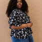 ODDI Garden Stroll Floral Peplum Blouse -