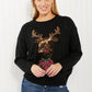 Andree by Unit Christmas Rudolph Full Size Sequin Sweater -
