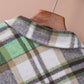 Plaid High-Low Shirt Jacket -