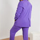 GeeGee Wall Street Bra, Blazer, and Pants Set in Purple -