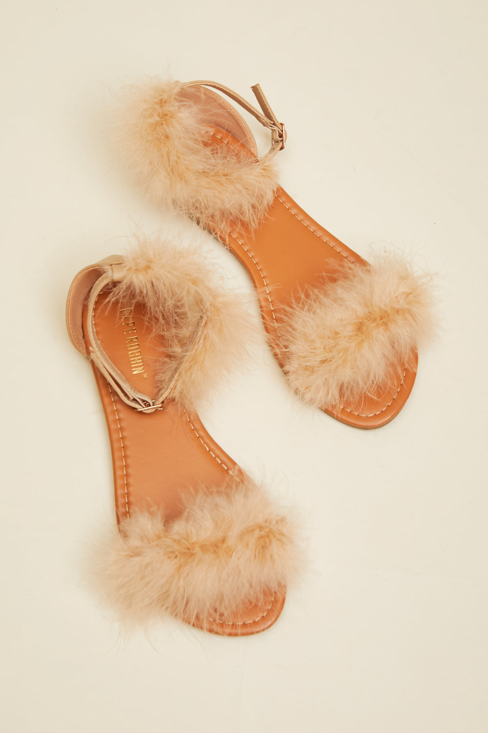 Cape Robbin Drama Queen Feather Trim Sandals -